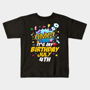 It's My Birthday July Fourth Kids T-Shirt